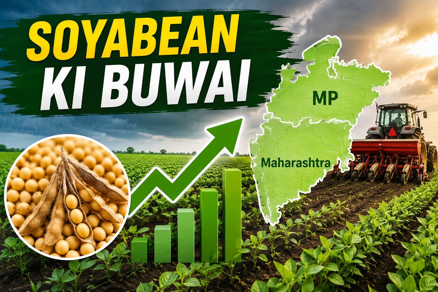 Soyabean Ki Buwai में बड़ा उछाल! सरकारी आंकड़ों से आगे निकली बुआई, MP-महाराष्ट्र सबसे आगे