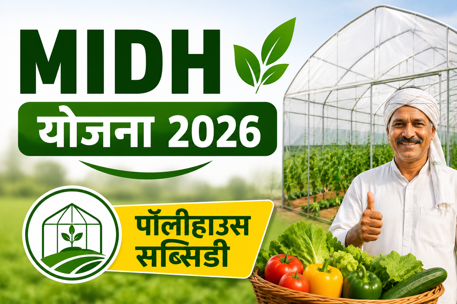 MIDH Yojana 2026: बागवानी खेती के लिए पॉलीहाउस सब्सिडी और आधुनिक तकनीक से बढ़ेगी किसानों की आय