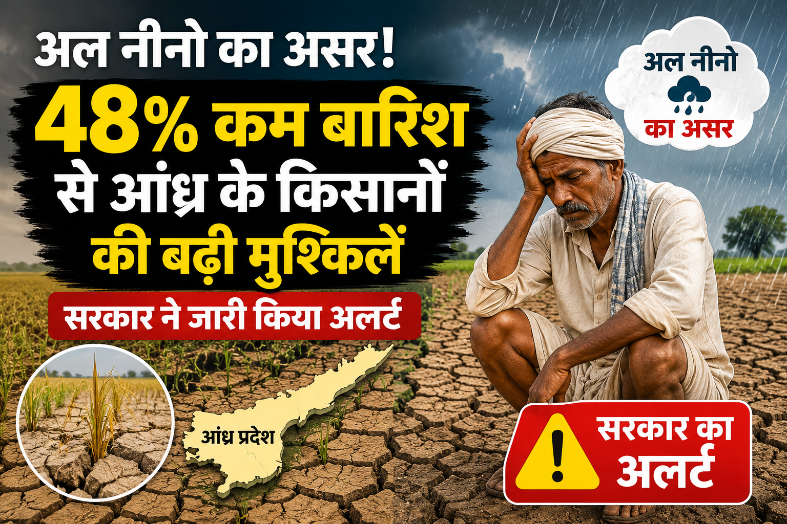 अल नीनो का असर! 48% कम बारिश से आंध्र के किसानों की बढ़ी मुश्किलें, जानें Kharif Fasal Par El Nino Ka Asar