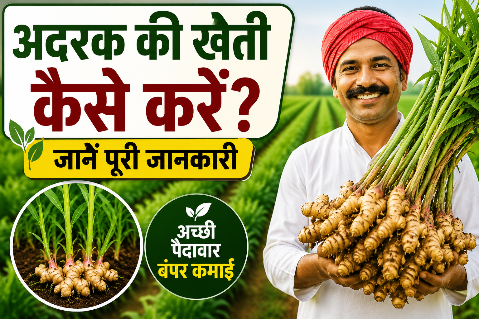 जानें पूरी जानकारी, 1 एकड़ से 5 लाख तक कमाई  Adrak Ki Kheti Kaise Kare?