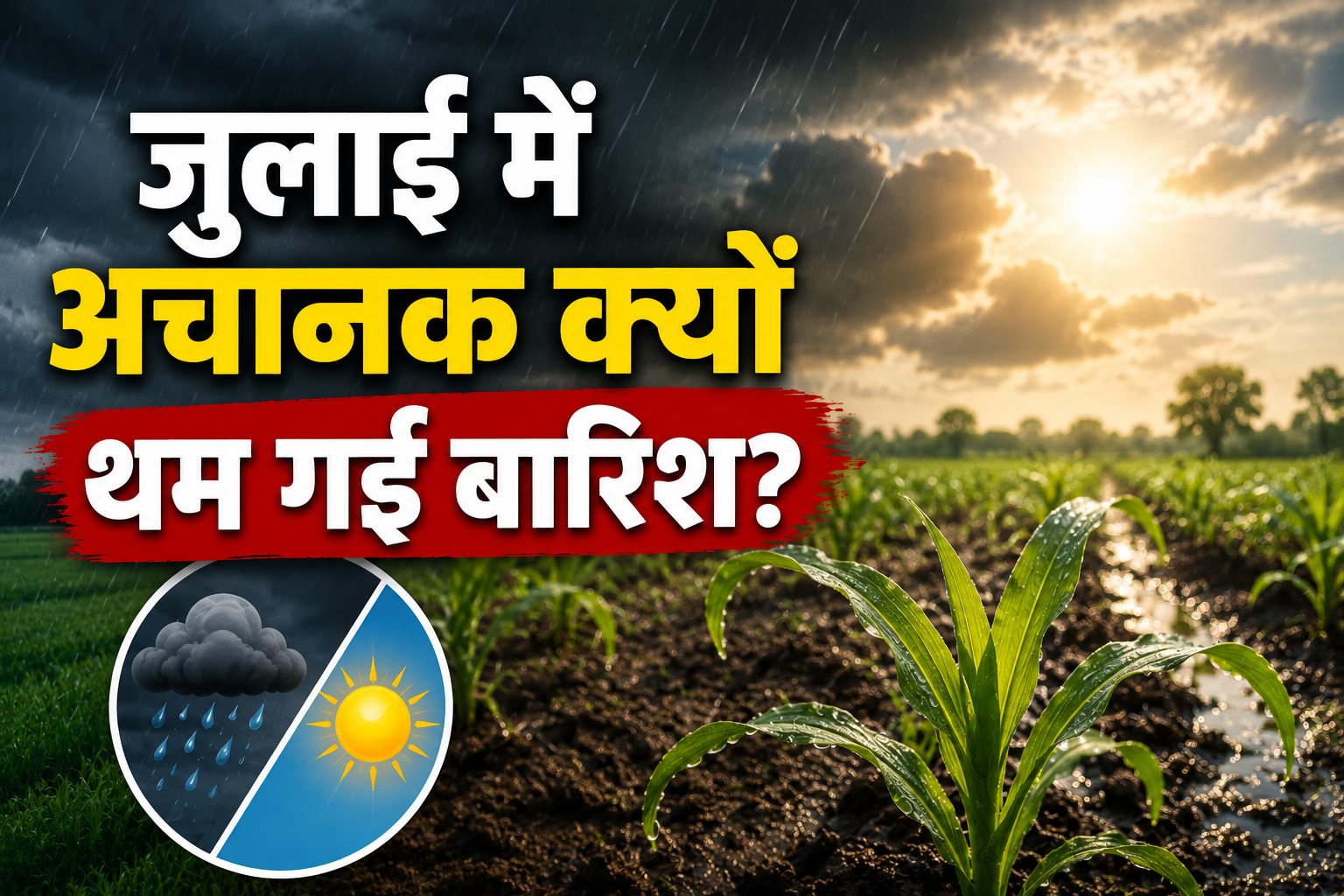 जुलाई में अचानक क्यों थम गई बारिश?Monsoon Break Se Kharif Fasalon Par Asar