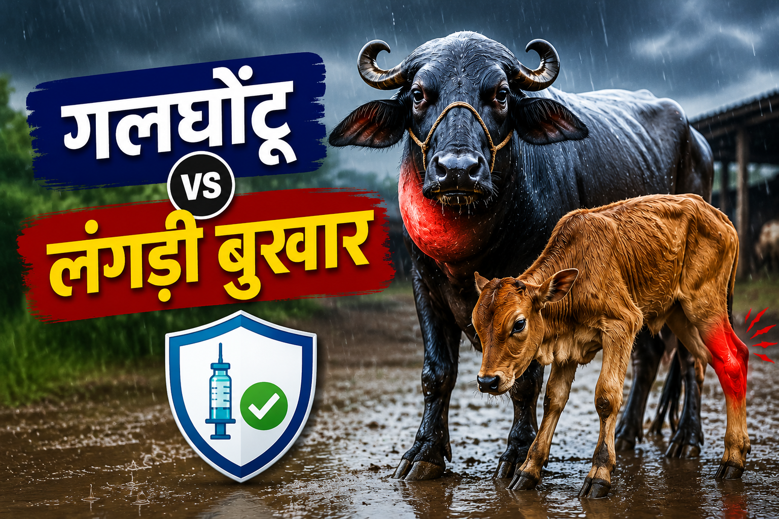 बरसात में पशुओं में गलघोंटू और लंगड़ी बुखार से बचाव: जानिए लक्षण, कारण और बचाव के आसान उपाय Barsat Mein Pashuon Mein Galghontu Aur Langdi Bukhar Se Bachav
