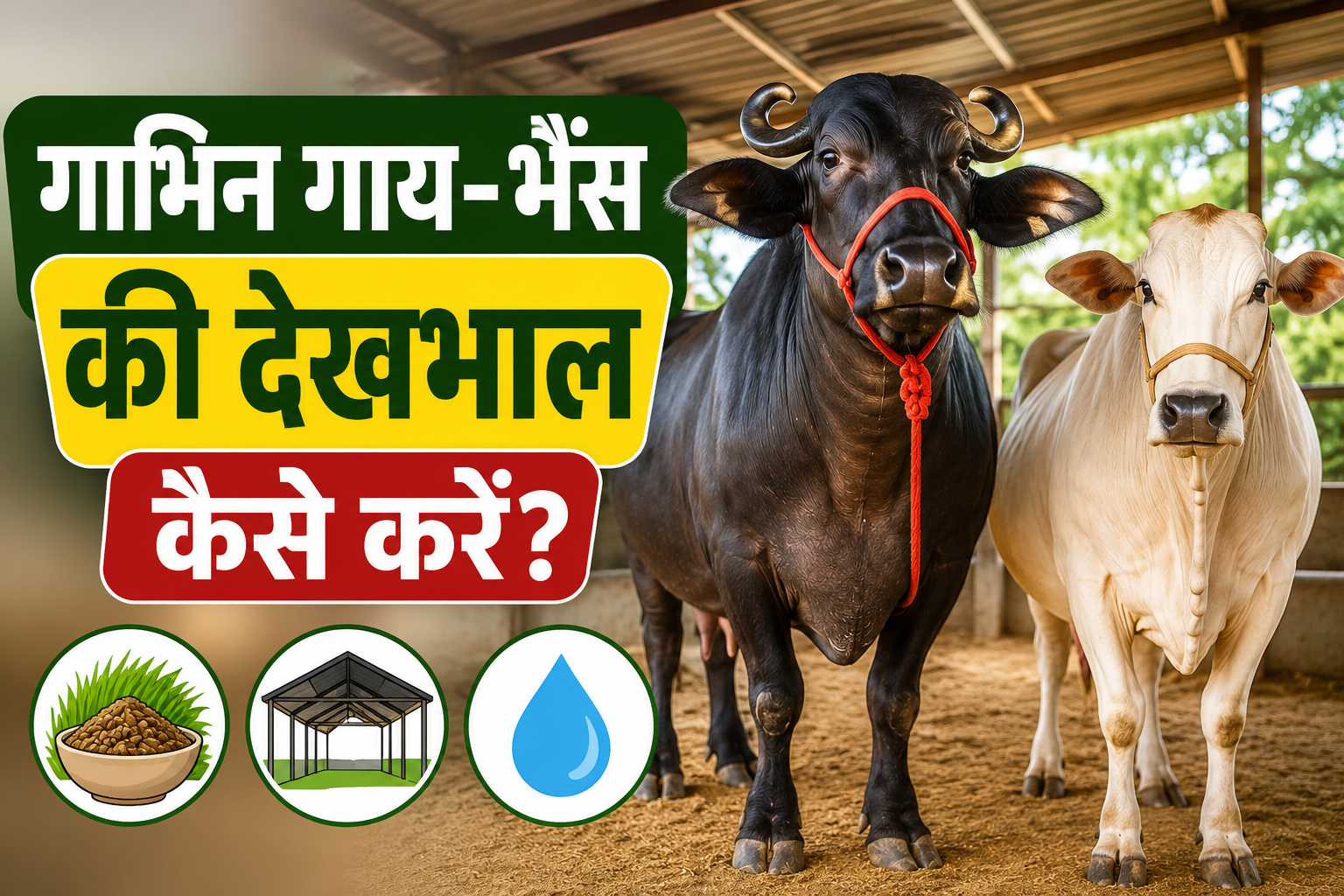 गाभिन गाय-भैंस की देखभाल कैसे करें? सही खुराक और सुरक्षित शेड से बढ़ाएं दूध उत्पादन  Gabhin Gay Bhains Ki Dekhbhal Kaise Kare