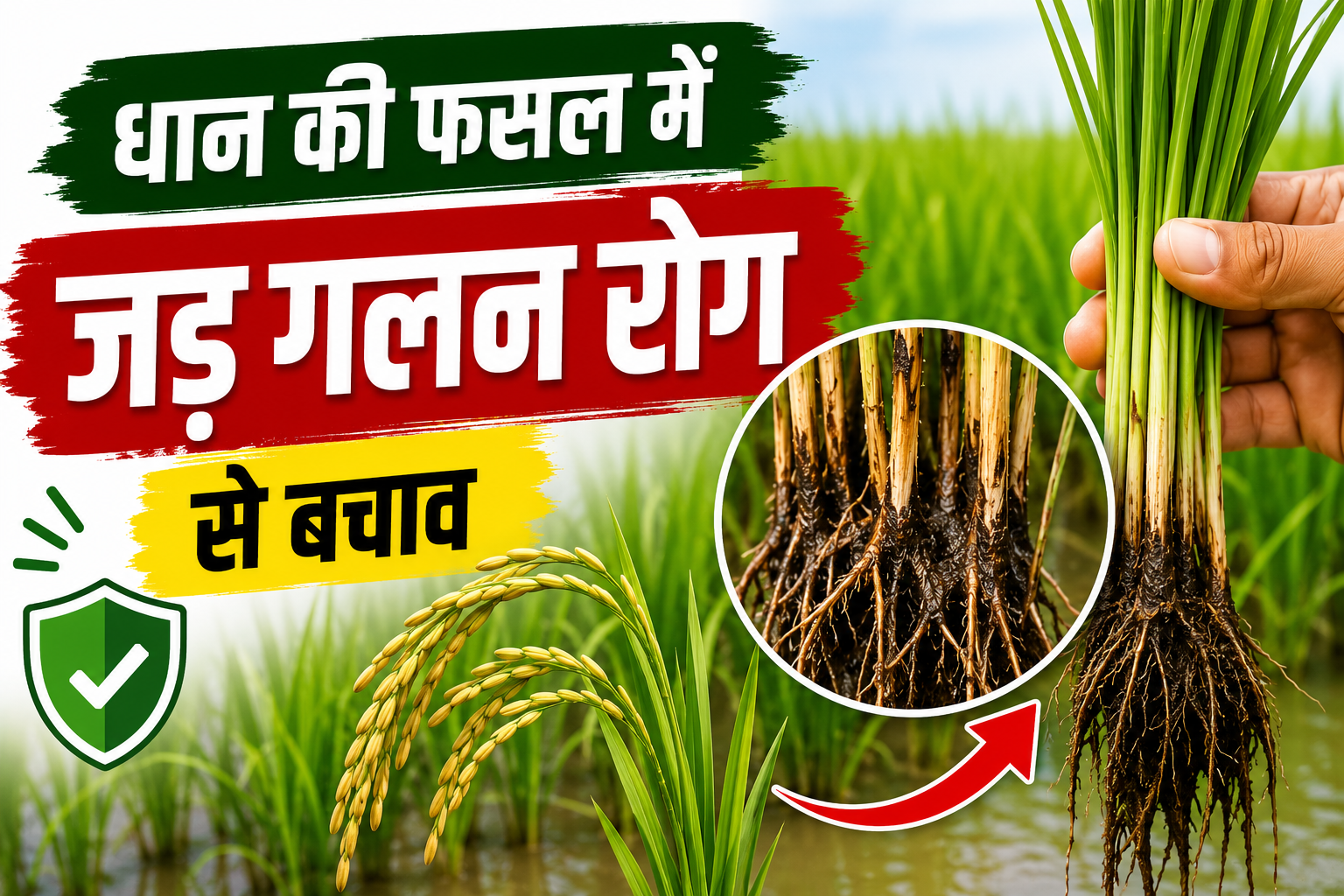 रोपाई के 20 दिन बाद बढ़ जाता है खतरा, जानें बचाव के आसान उपाय Dhan Ki Fasal Me Jad Galan Rog Se Bachav