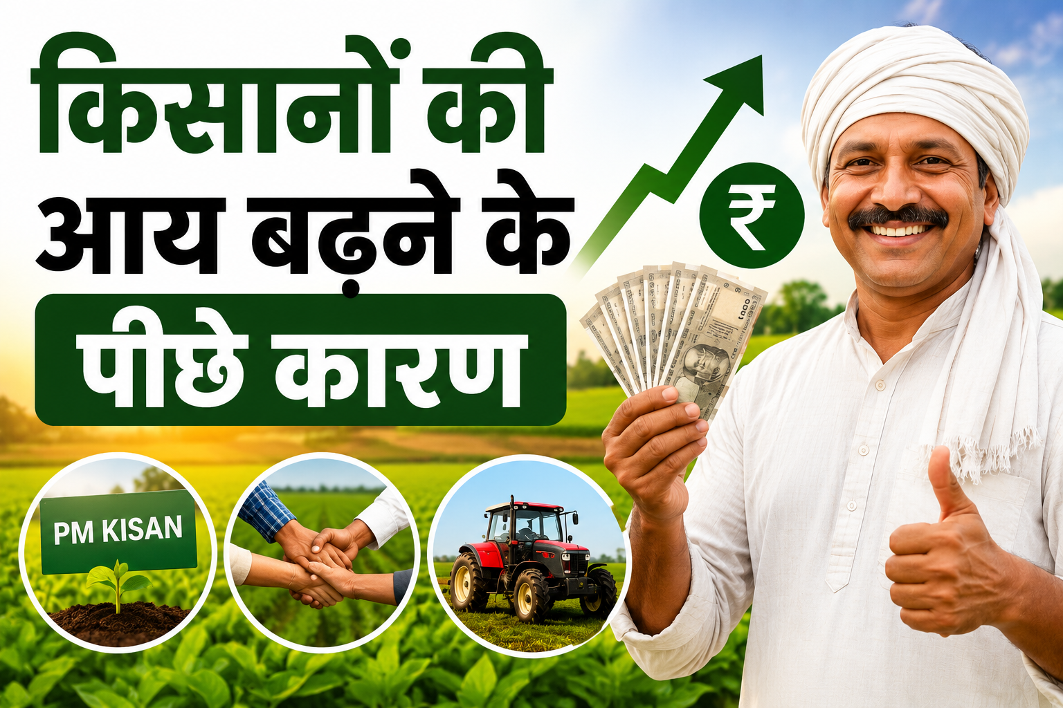 किसानों की आय बढ़ने के पीछे कौन से कारण हैं? जानिए FPO, सरकारी योजनाओं और कृषि सुधारों का बड़ा योगदान  Kisanon Ki Aay Badhne Ke Peeche Kaun Se Karan Hain?