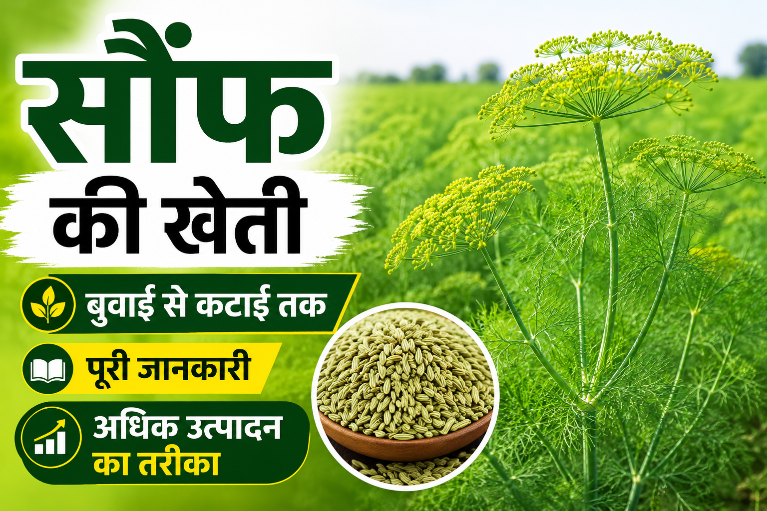 Fennel Farming: सौंफ की खेती कैसे करें? पूरी जानकारी और अधिक उत्पादन