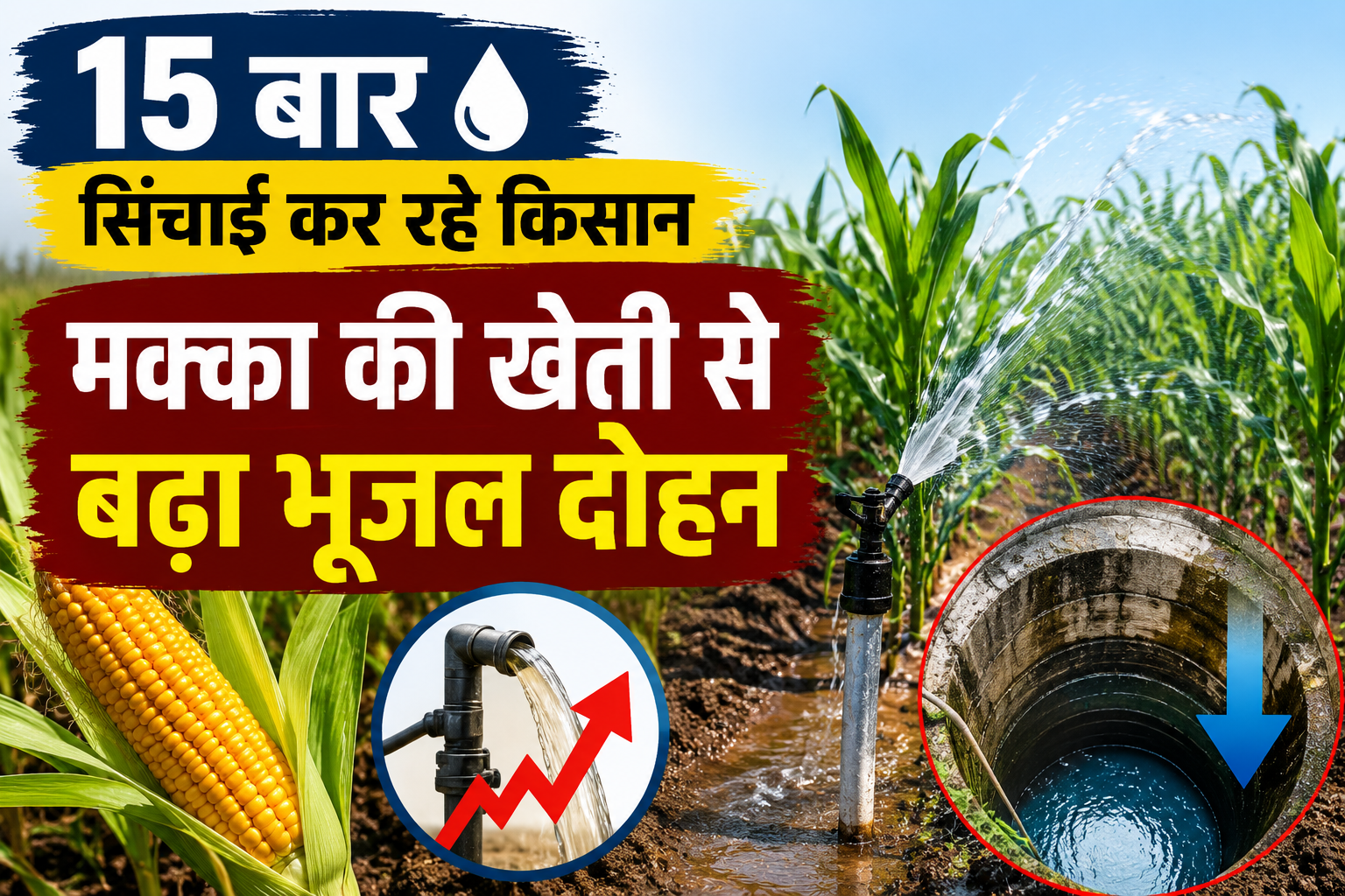 Maize Farming: 15 बार सिंचाई कर रहे किसान, मक्का की खेती से बढ़ा भूजल दोहन