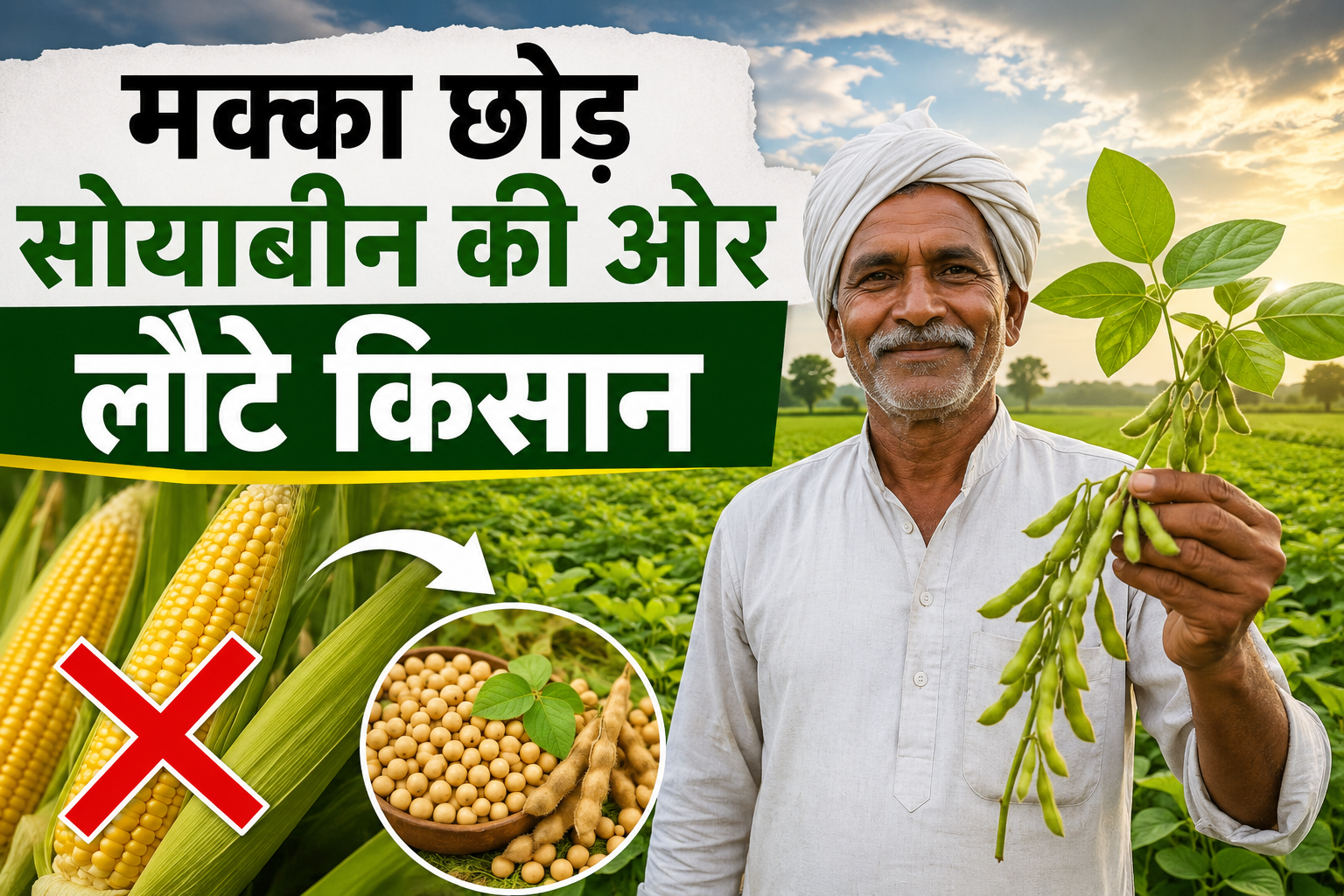 Soybean Production: मक्का छोड़ सोयाबीन की ओर लौटे किसान