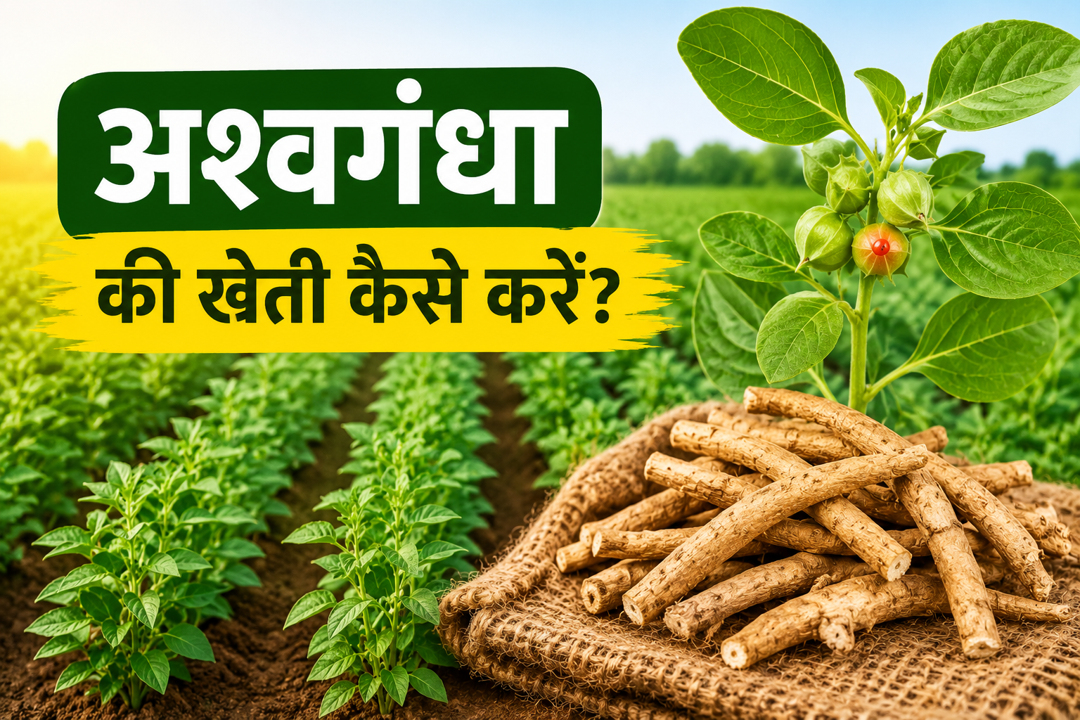 अश्वगंधा की खेती कैसे करें। बुवाई का समय, मिट्टी, बीज, सिंचाई, खाद, लागत, उत्पादन Ashwagandha Cultivation