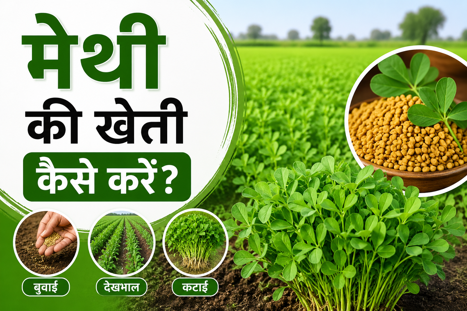 मेथी की खेती कैसे करें? बुवाई से लेकर उत्पादन और मुनाफे तक पूरी जानकारी Fenugreek Farming India