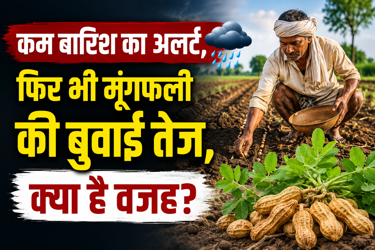 कम बारिश का अलर्ट, फिर भी मूंगफली की बुवाई तेज, क्या है वजह? Groundnut Production