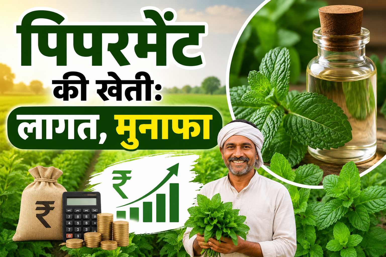 Peppermint Farming: पिपरमेंट की खेती: लागत, मुनाफा और पूरी जानकारी