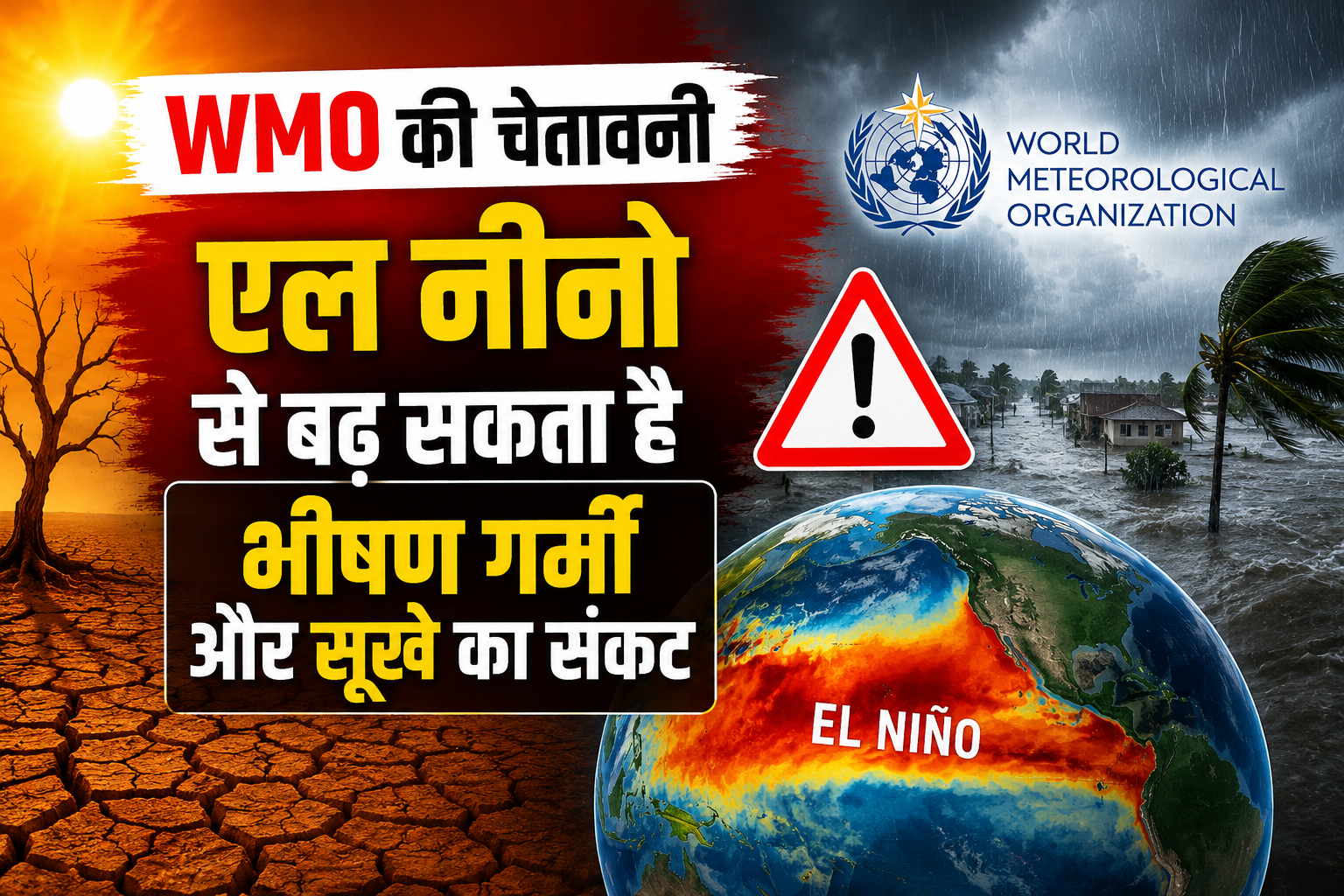 El Nino Alert: WMO की चेतावनी, एल नीनो से बढ़ सकता है भीषण गर्मी और सूखे का संकट