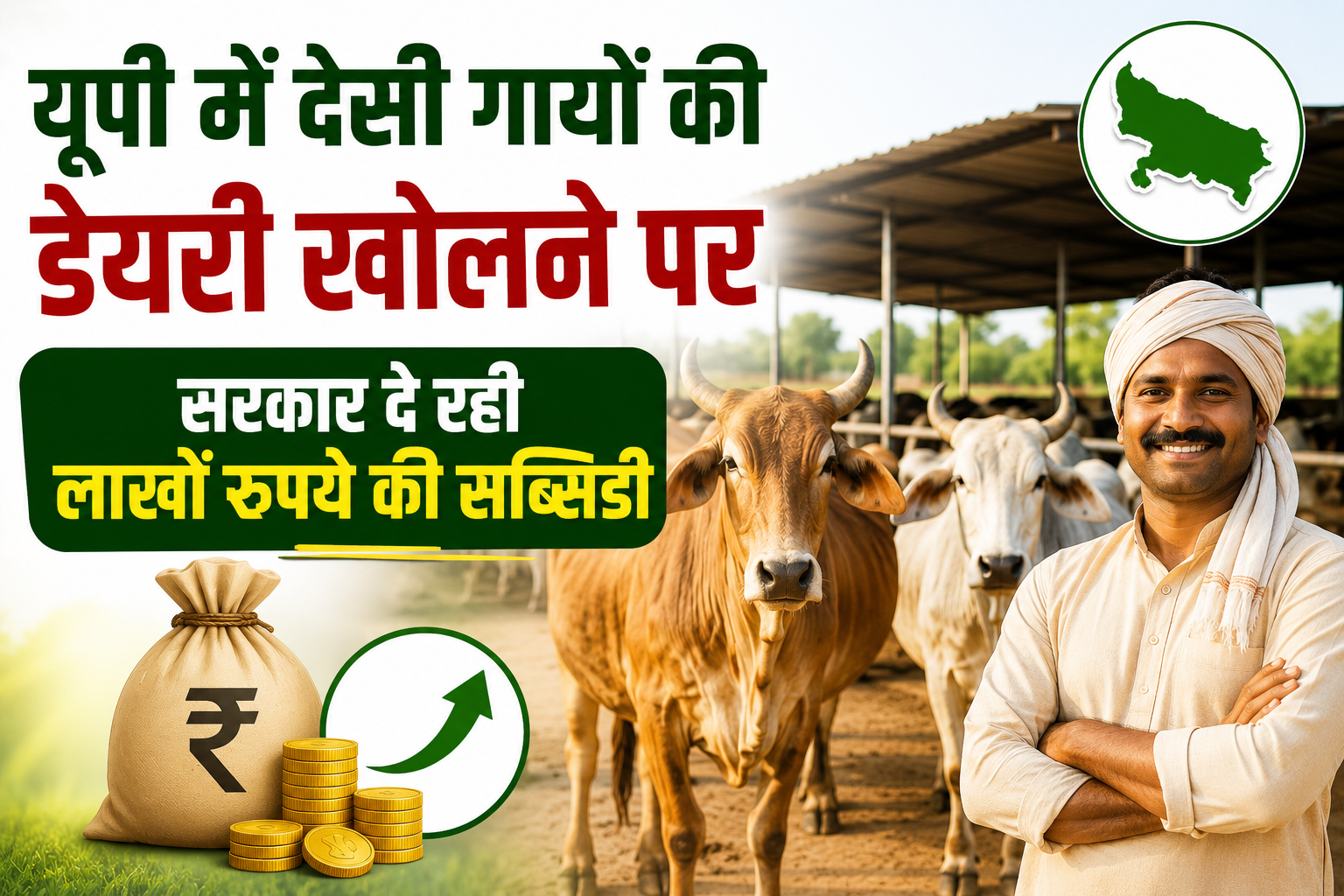 UP Dairy Subsidy Scheme 2026: यूपी में देसी गायों की डेयरी खोलने पर सरकार दे रही लाखों रुपये की सब्सिडी, जानें पूरी योजना