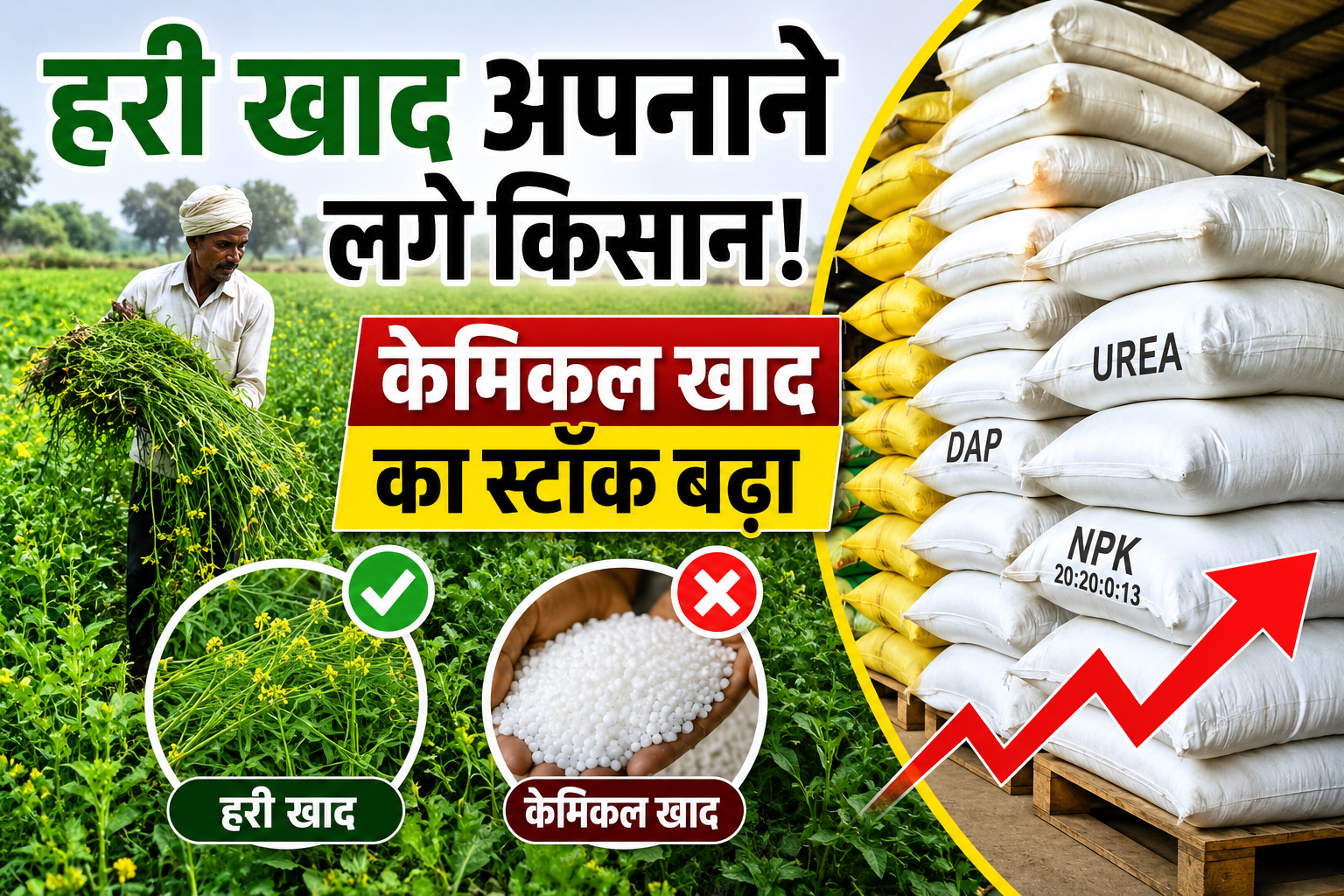 हरी खाद अपनाने लगे किसान! केमिकल खाद का स्टॉक बढ़ा, सरकार बोली- खरीफ सीजन में नहीं होगी कमी Green Fertilizer Benefits