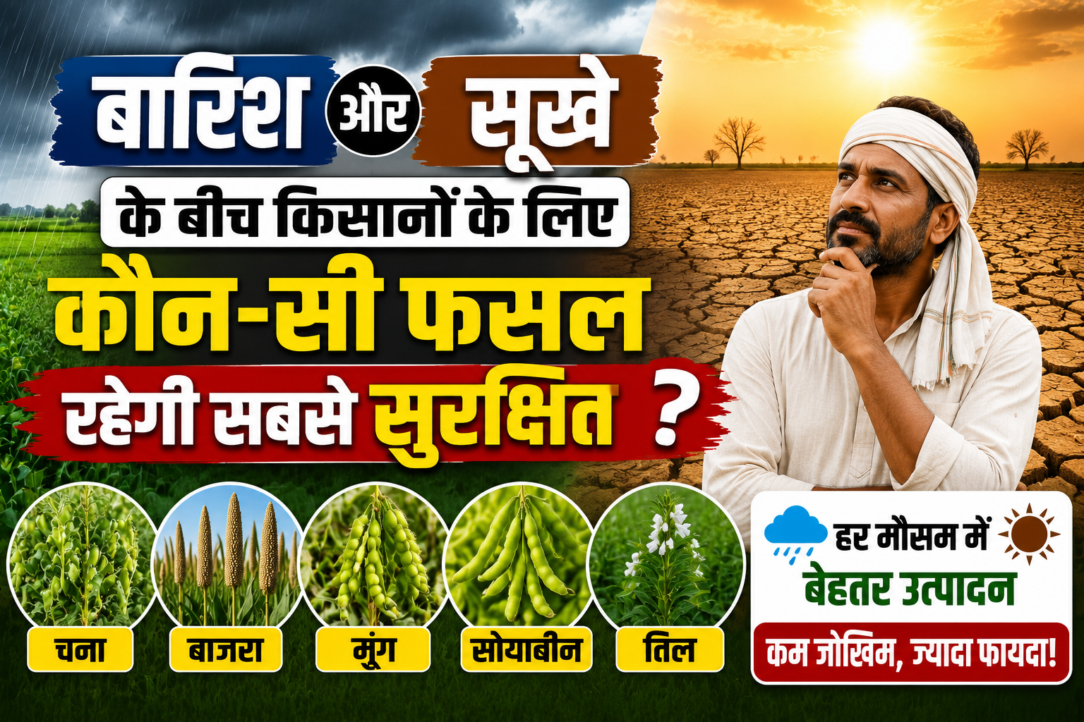 बारिश और सूखे के बीच किसानों के लिए कौन-सी फसल रहेगी सबसे सुरक्षित? El Nino Impact on Farmers