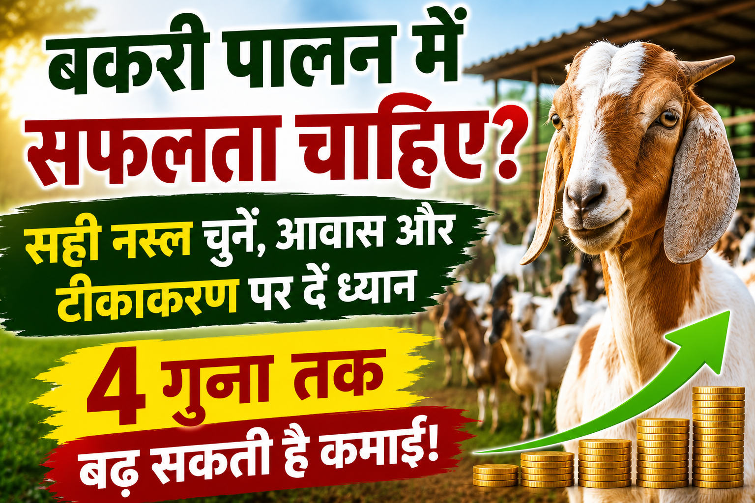 Goat Farming: बकरी पालन में सफलता चाहिए तो सही नस्ल चुनें, आवास और टीकाकरण पर दें ध्यान, 4 गुना तक बढ़ सकती है कमाई