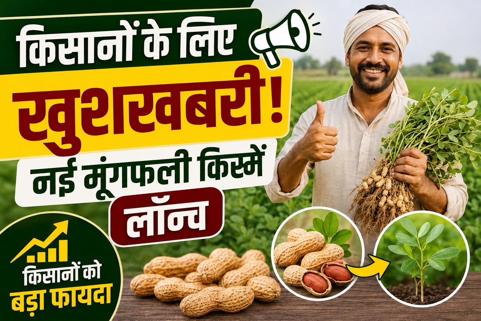 किसानों के लिए खुशखबरी! नई मूंगफली किस्में लॉन्च, किसानों को होगा बड़ा फायदा, जानें क्या है खास New High Oleic Groundnut Varieties