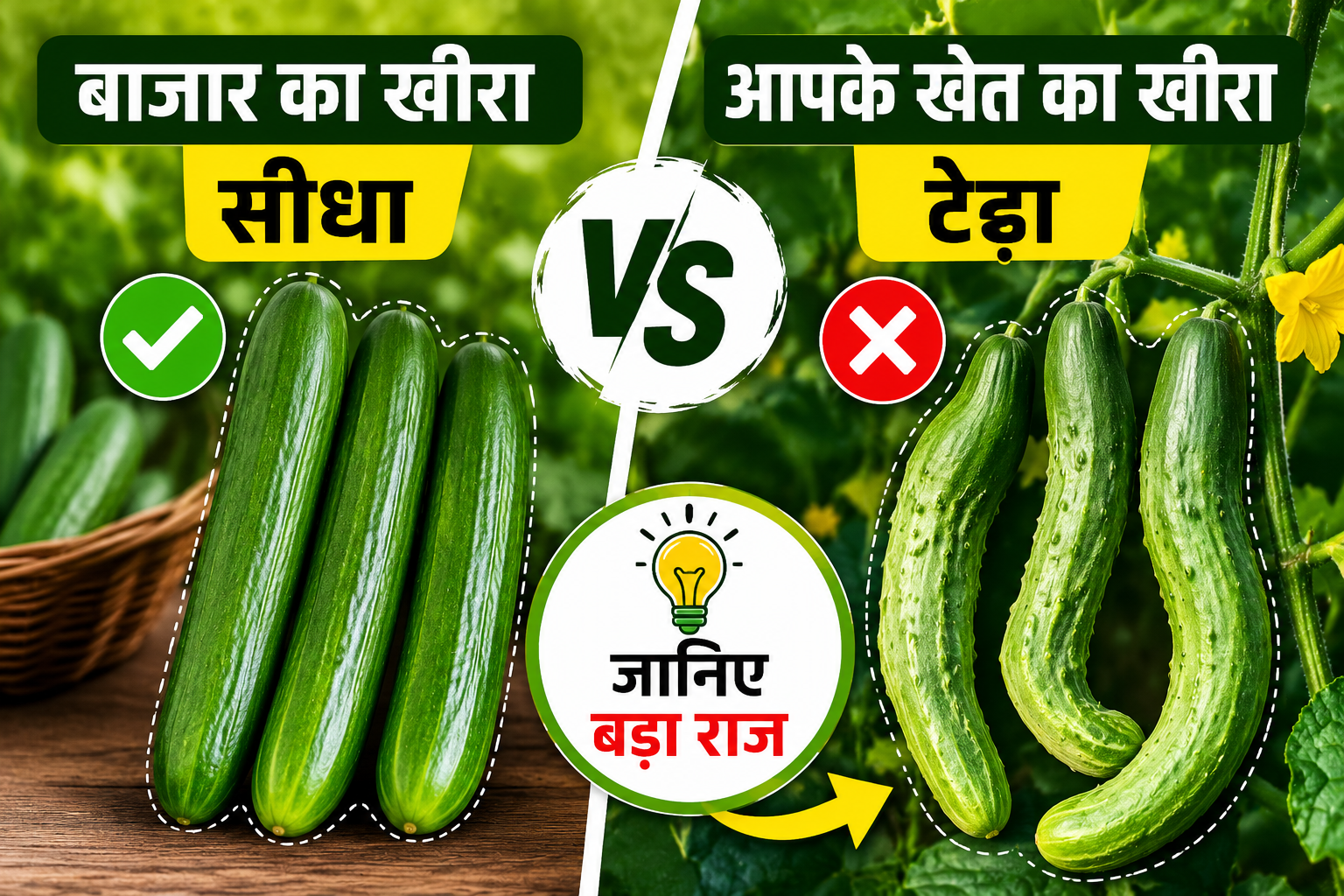बाजार का खीरा सीधा, आपके खेत का टेढ़ा क्यों? कृषि वैज्ञानिक ने खोला इसके पीछे का बड़ा राज How to Grow Straight Cucumber