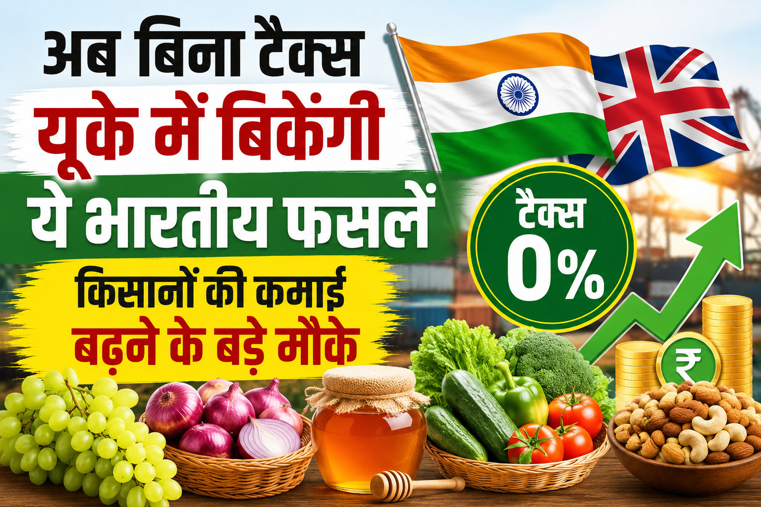 अब बिना टैक्स यूके में बिकेंगी ये भारतीय फसलें, किसानों की कमाई बढ़ने के बड़े मौके India UK FTA Benefits For Farmers