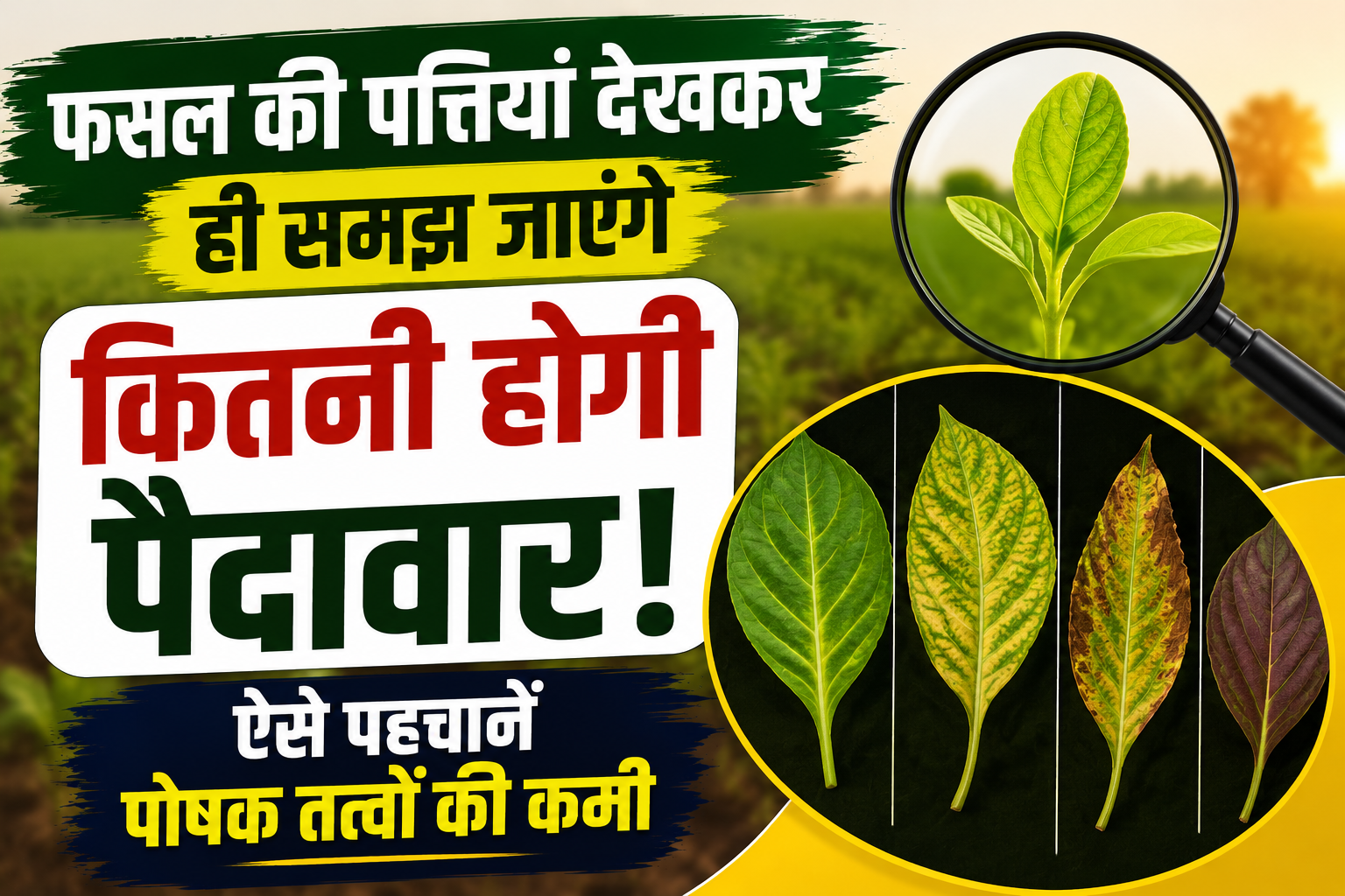 फसल की पत्तियां देखकर ही समझ जाएंगे कितनी होगी पैदावार, ऐसे पहचानें पोषक तत्वों की कमी Leaves Symptoms of Nutrient Deficiency