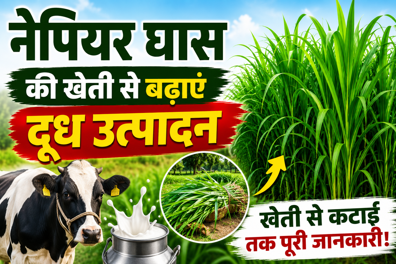 नेपियर घास की खेती से बढ़ाएं दूध उत्पादन, जानें खेती से लेकर कटाई तक की पूरी जानकारी Napier Grass Farming