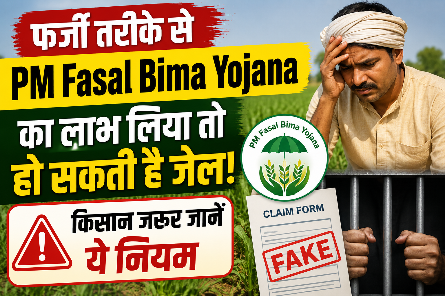 फर्जी तरीके से PM Fasal Bima Yojana का लाभ लिया तो हो सकती है जेल, किसान जरूर जानें ये नियम PM Fasal Bima Yojana Rules
