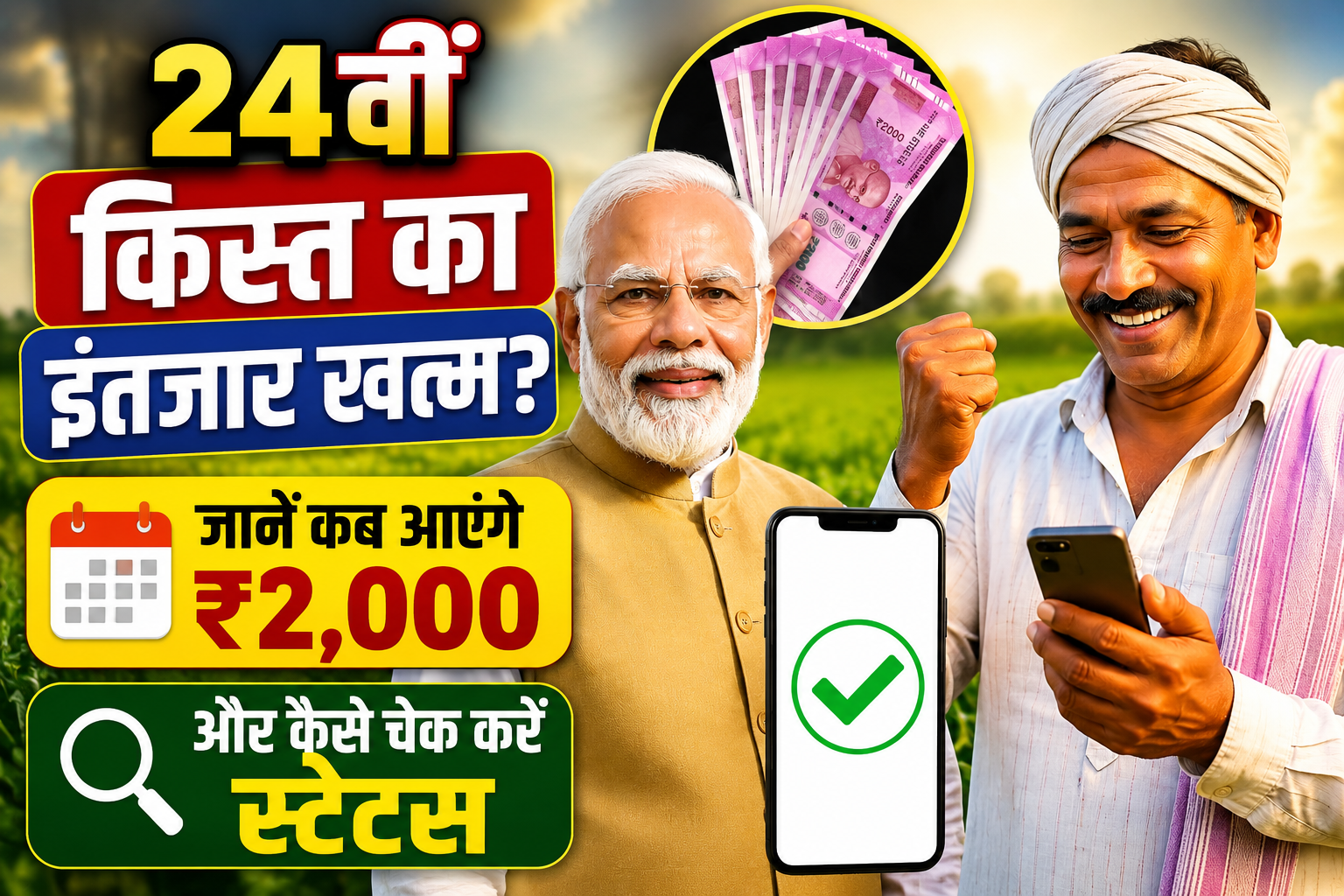 PM Kisan 24th Installment: 24वीं किस्त का इंतजार खत्म? जानें कब आएंगे ₹2,000 और कैसे चेक करें स्टेटस