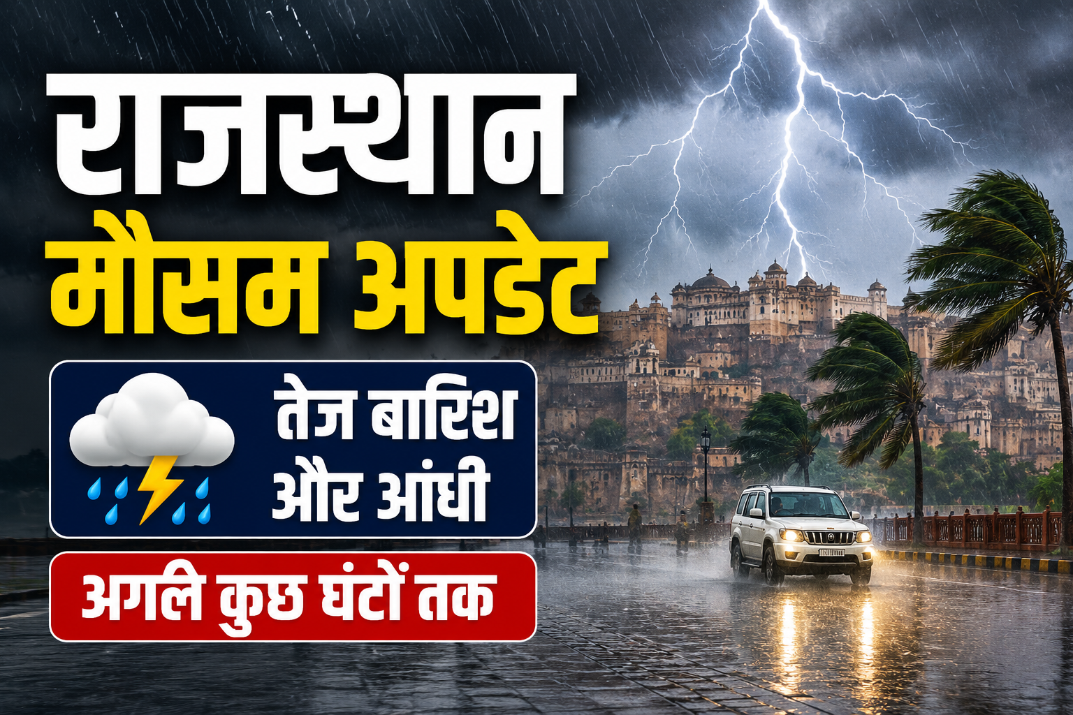 Rajasthan Weather Update Today: राजस्थान में मानसून हुआ मेहरबान, बीकानेर, जोधपुर, जैसलमेर और बाड़मेर में अगले कुछ घंटों तक तेज बारिश-आंधी