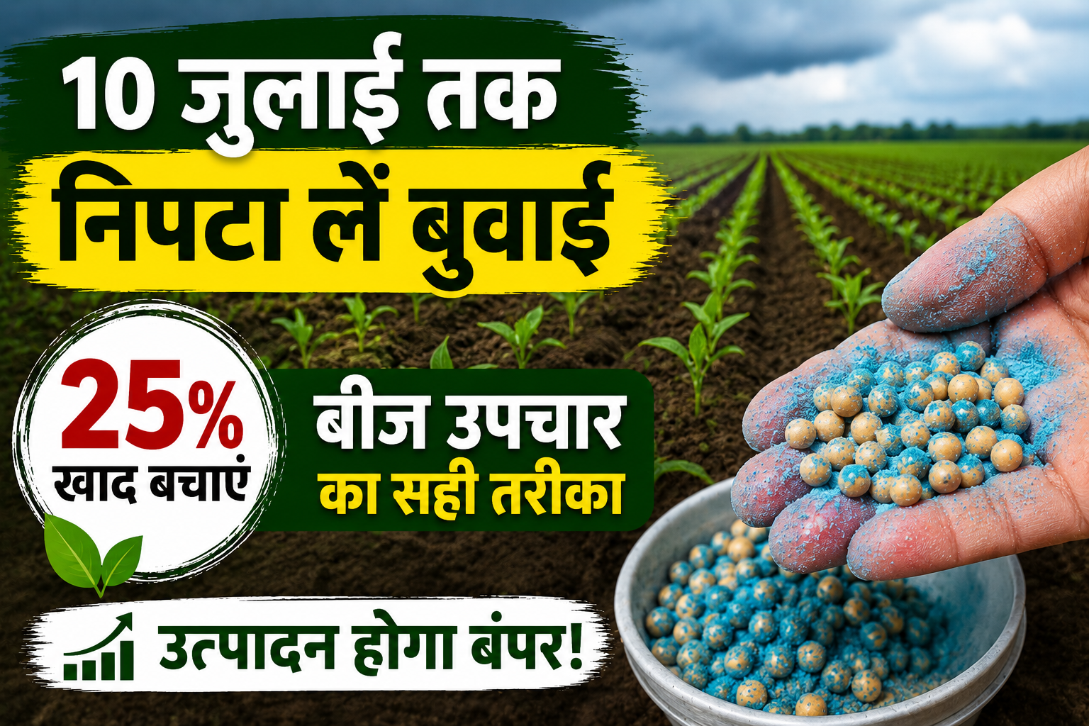 किसान 10 जुलाई तक निपटा लें बुवाई, जानें 25% खाद बचाने वाला बीज उपचार तरीका, उत्पादन होगा बंपर Seed Treatment Before Sowing