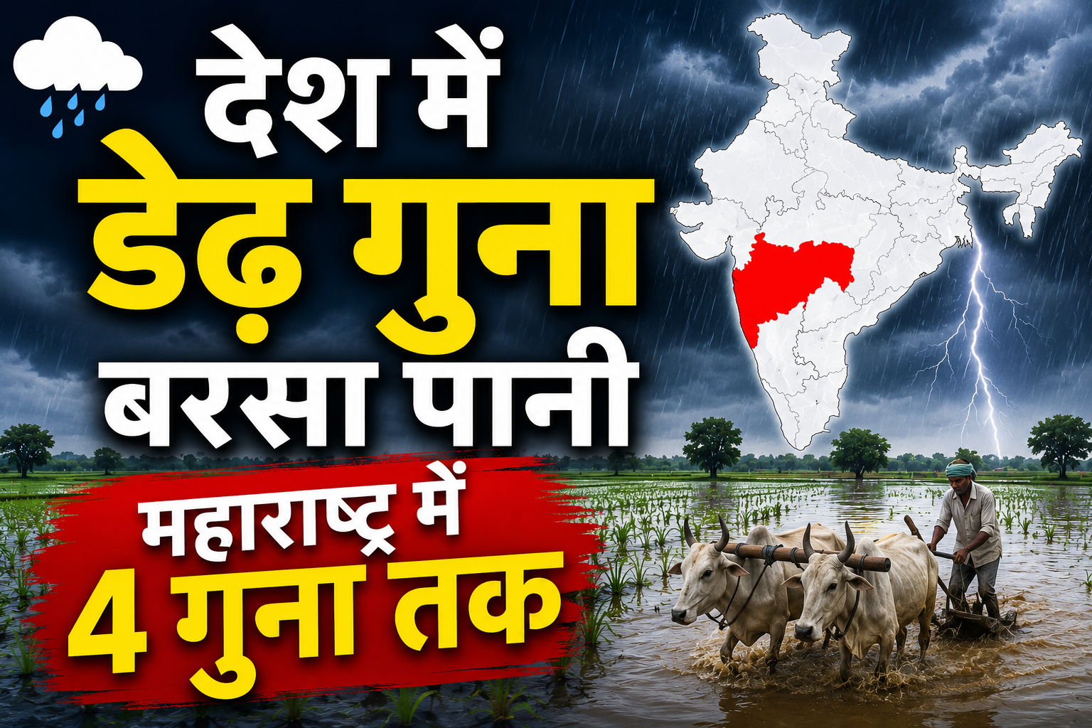 July Heavy Rain: देश में डेढ़ गुना तो महाराष्ट्र में 4 गुना तक बरस गया  पानी, किसानों के लिए IMD की बड़ी सलाह