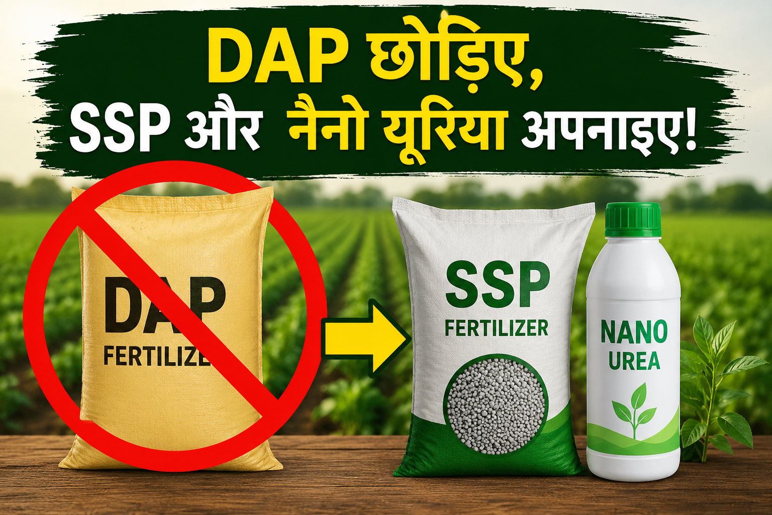 DAP Fertilizer Shortage: डीएपी की कमी में SSP और नैनो यूरिया अपनाएं, कम खर्च में मिलेगा बेहतर उत्पादन