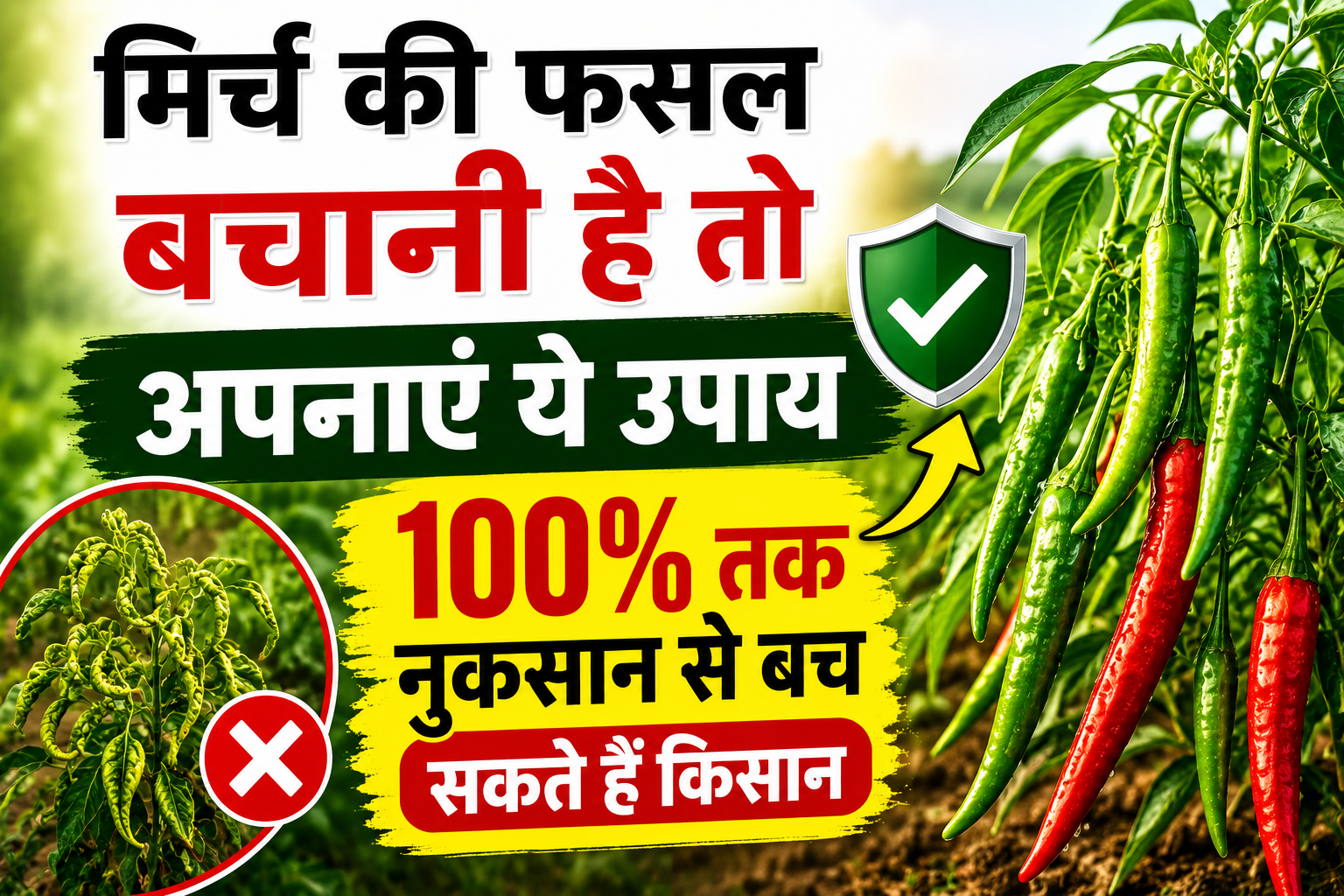 मिर्च की फसल बचानी है तो अपनाएं ये उपाय, 100% तक नुकसान से बच सकते हैं किसान Chilli Leaf Curl Virus