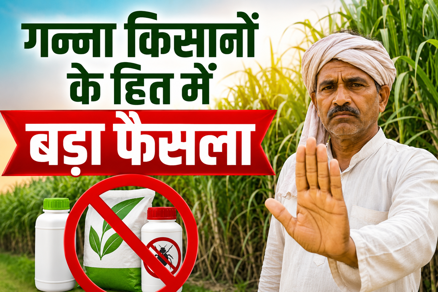 गन्ना किसानों के लिए बड़ा फैसला, Sugarcane Farmers को अब केवल प्रमाणित खाद और कीटनाशक ही मिलेंगे