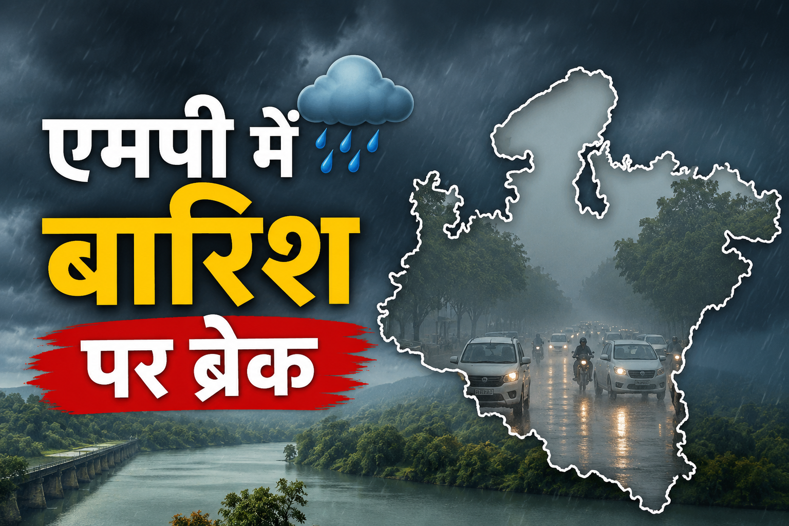MP Weather Update: एमपी में झमाझम बारिश पर लगा ब्रेक, आज 22 जिलों में हल्की बारिश, 16 जुलाई से फिर बदलेगा मौसम