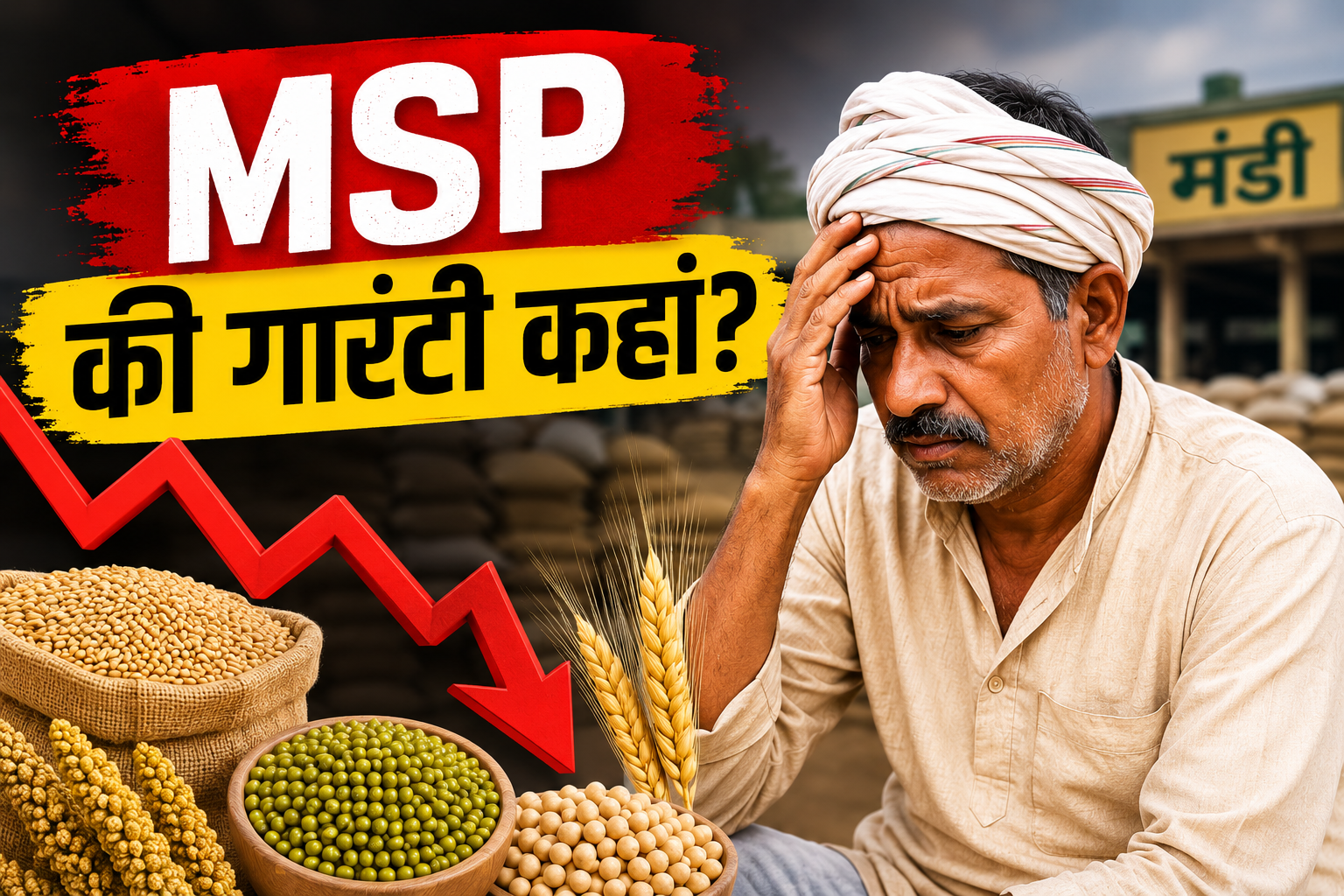 MSP की गारंटी कहां? किसानों को नहीं मिल रहा मेहनत का पूरा दाम, कई फसलों के भाव में भारी गिरावट
