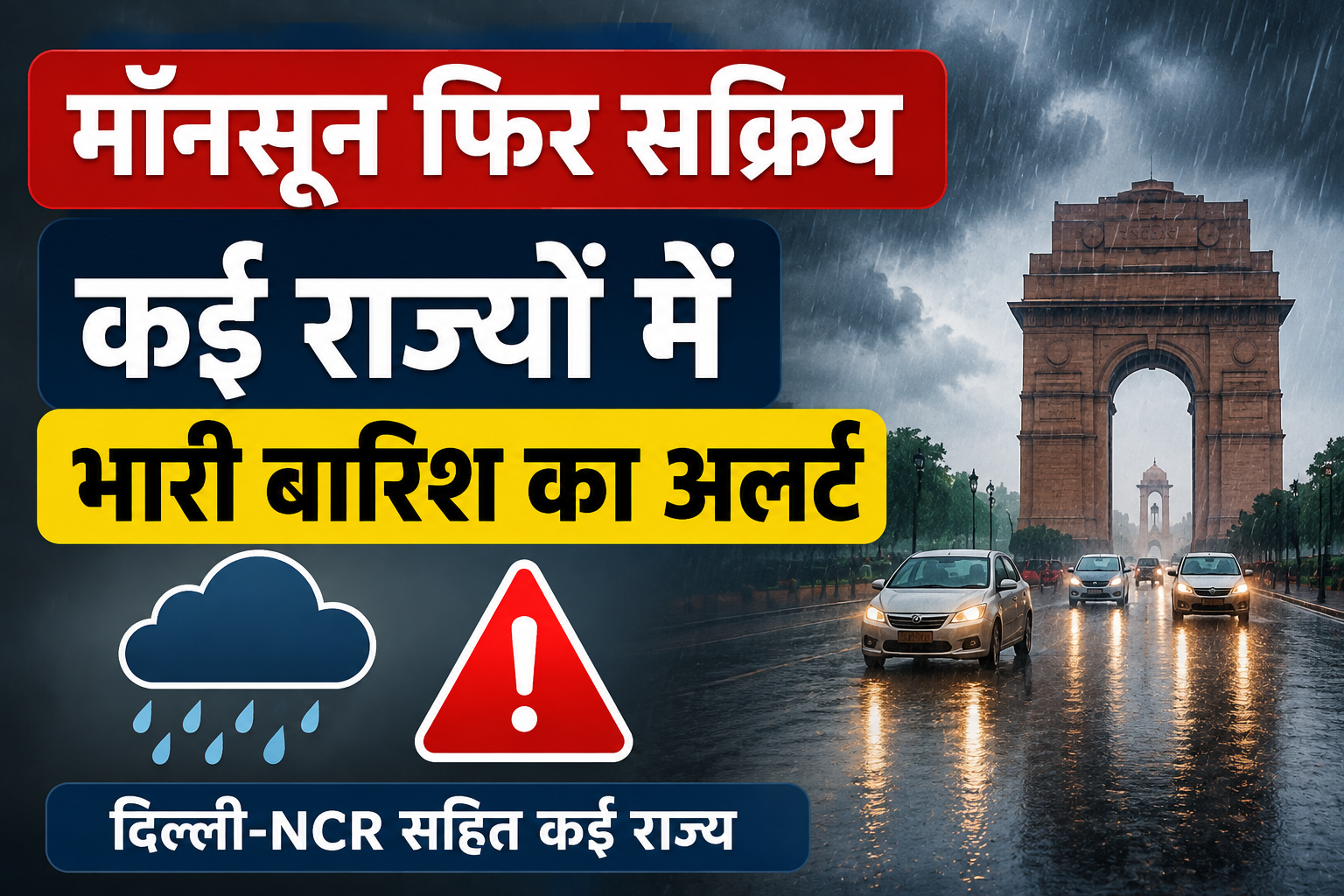 Weather Update Today: दक्षिण-पश्चिम मॉनसून फिर सक्रिय, दिल्ली-NCR समेत कई राज्यों में भारी बारिश का अलर्ट
