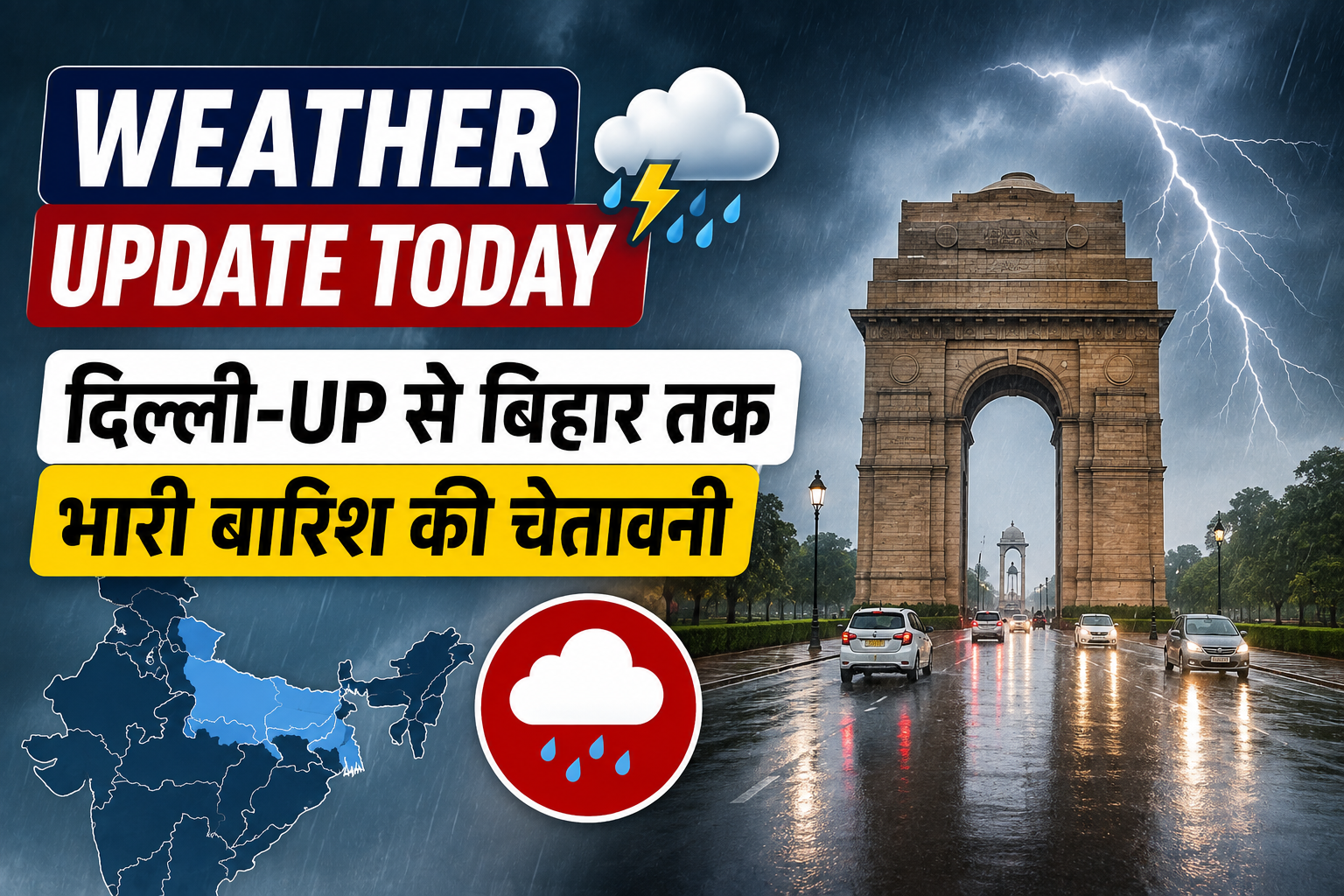 Weather Update Today: दिल्ली-UP से बिहार तक बारिश, ओडिशा में भारी बारिश का अलर्ट