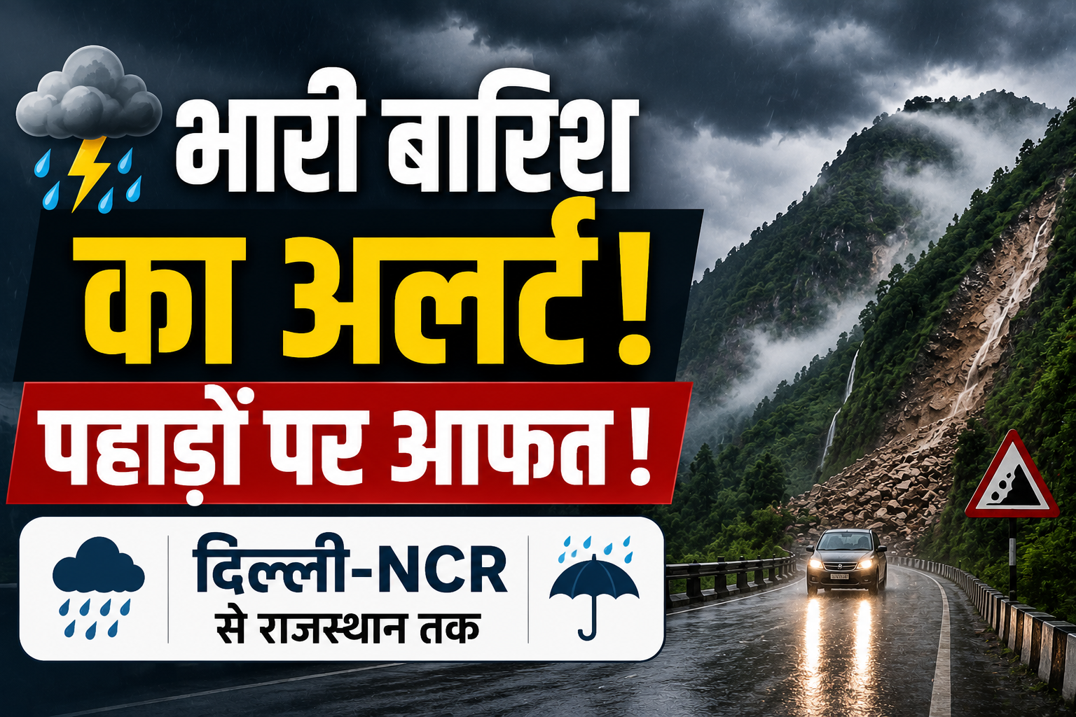 Weather Update Today: यूपी में भारी बारिश का अलर्ट, पहाड़ों पर भूस्खलन का खतरा; राजस्थान में कमजोर रहेगा मॉनसून