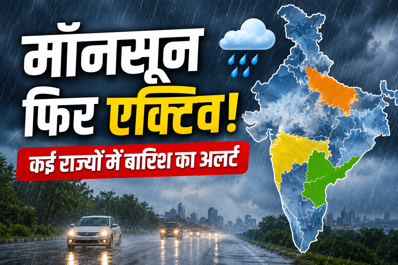 Weather Update Today: मॉनसून फिर एक्टिव, UP-MP से राजस्थान-तमिलनाडु तक बारिश का अलर्ट