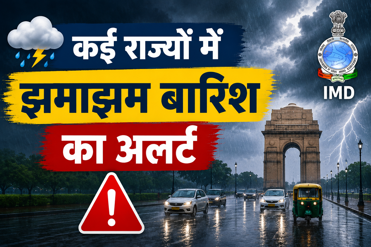 Weather Update Today: दिल्ली-UP समेत कई राज्यों में झमाझम बारिश का अलर्ट, IMD ने जारी की बड़ी चेतावनी