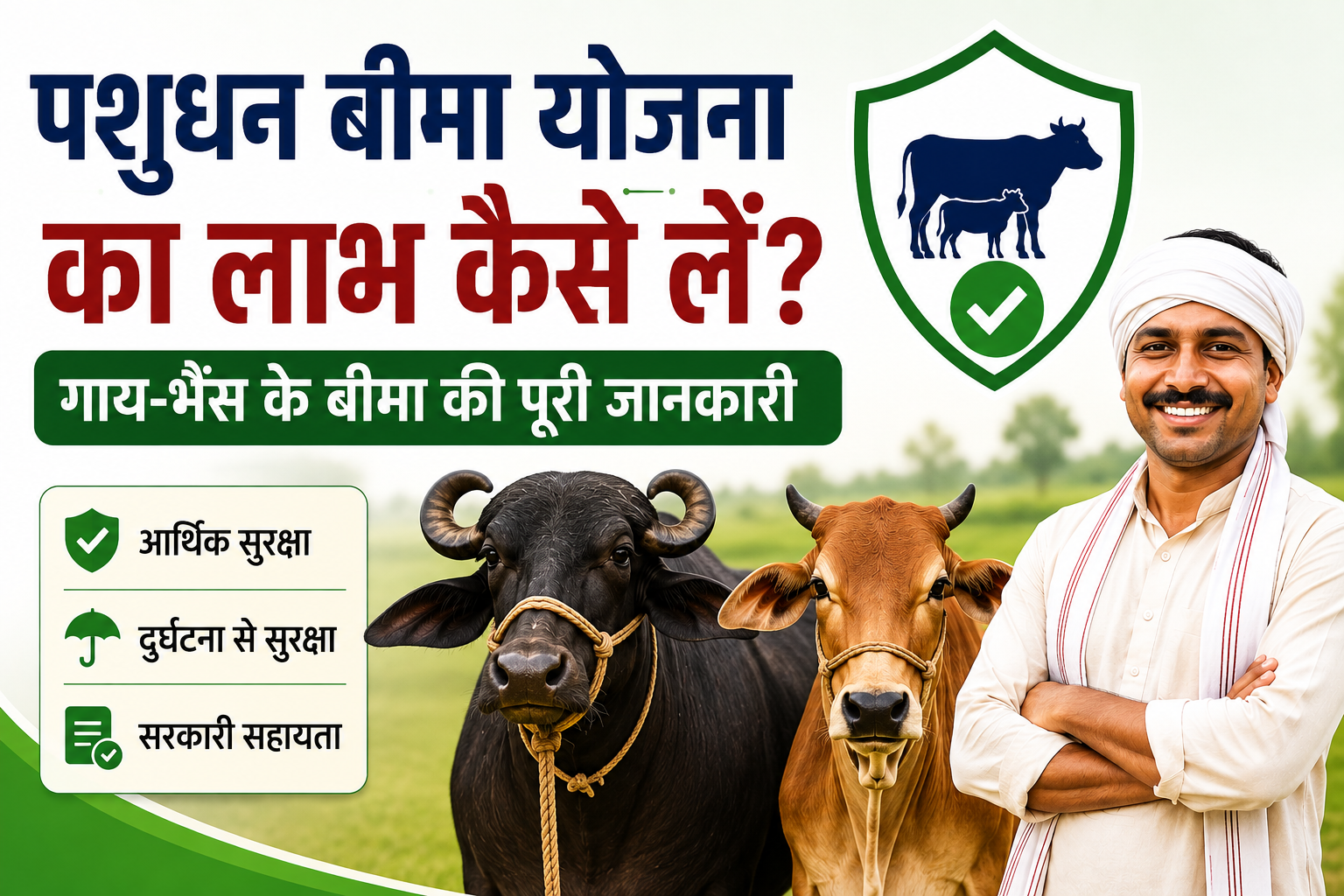 पशुपालकों के लिए क्यों जरूरी है पशु बीमा? जानिए गाय-भैंस के बीमा की पूरी जानकारी Pashudhan Bima Yojana Ka Labh Kaise Le?