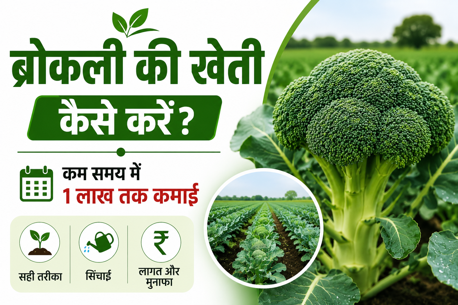 कम समय में 1 लाख तक कमाई का मौका, जानें ब्रोकली की खेती का सही तरीका Broccoli Ki Kheti Kaise Kare