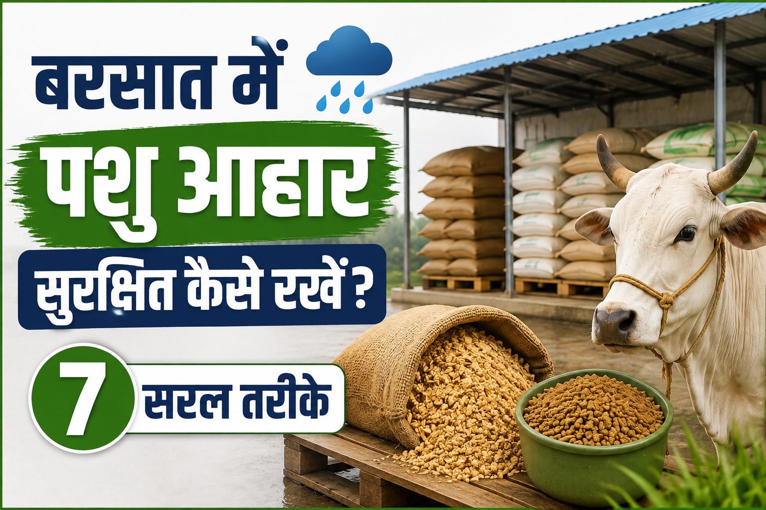एक्सपर्ट ने बताए 7 आसान तरीके, बरसात में खराब नहीं होगा चारा Barsaat Me Pashu Aahar Ko Surakshit Kaise Rakhen?