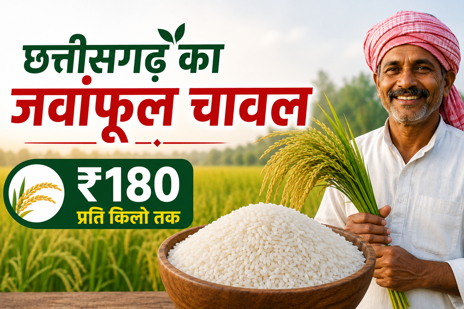 छत्तीसगढ़ का जवांफूल चावल बना किसानों की कमाई का नया जरिया, ₹180 प्रति किलो तक मिल रहा भाव, देशभर में बढ़ी डिमांड Chhattisgarh Jawanphool Chawal