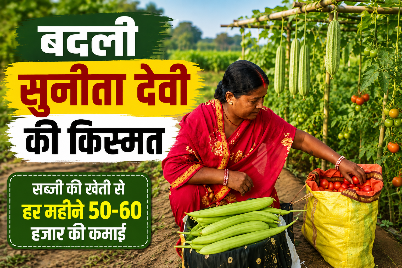 सब्जी की खेती से बदली सुनीता देवी की किस्मत, हर महीने 50-60 हजार रुपये की कमाई Sunita Devi Vegetable Farming Success Story in Jharkhand