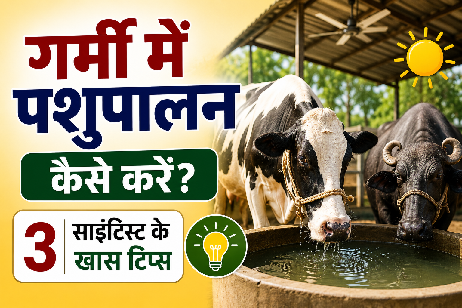3 साइंटिस्ट के खास टिप्स अपनाकर बचाएं पशुओं को नुकसान Garmi Mein Pashupalan Kaise Karein?