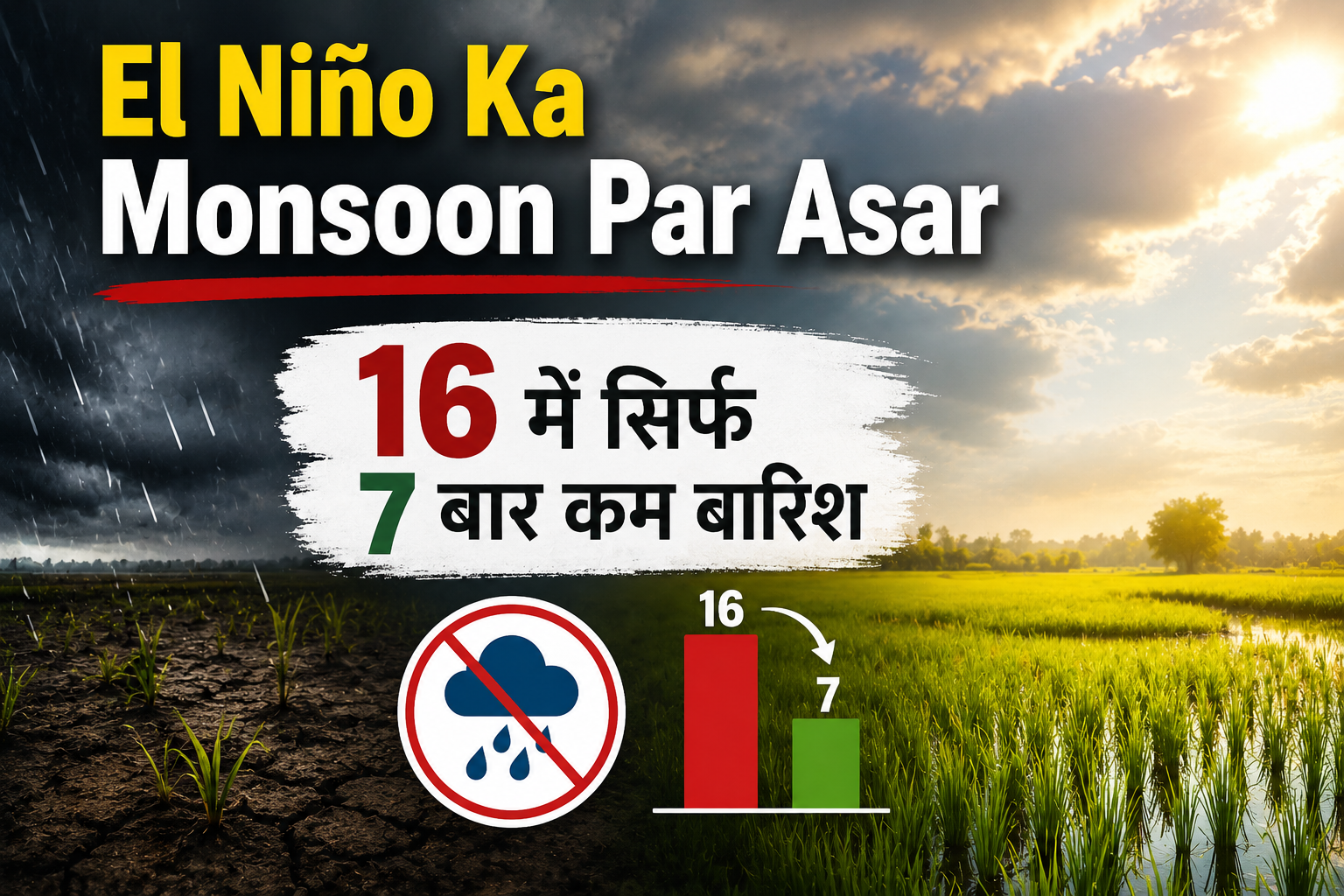 हर बार नहीं घटती बारिश, 16 में सिर्फ 7 बार पड़ा असर El Niño Ka Monsoon Par Asar