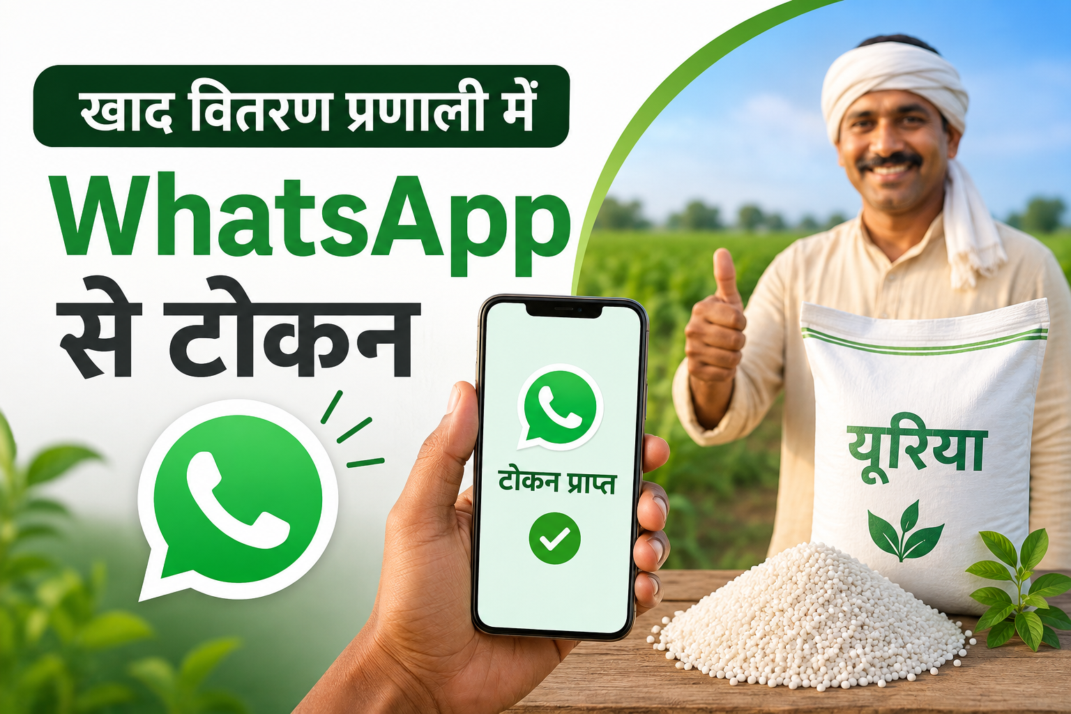 खाद की लंबी लाइन से राहत, अब WhatsApp से मिलेगा खाद का टोकन और स्टॉक की जानकारी Khaad Vitran Pranali Mein WhatsApp Se Token