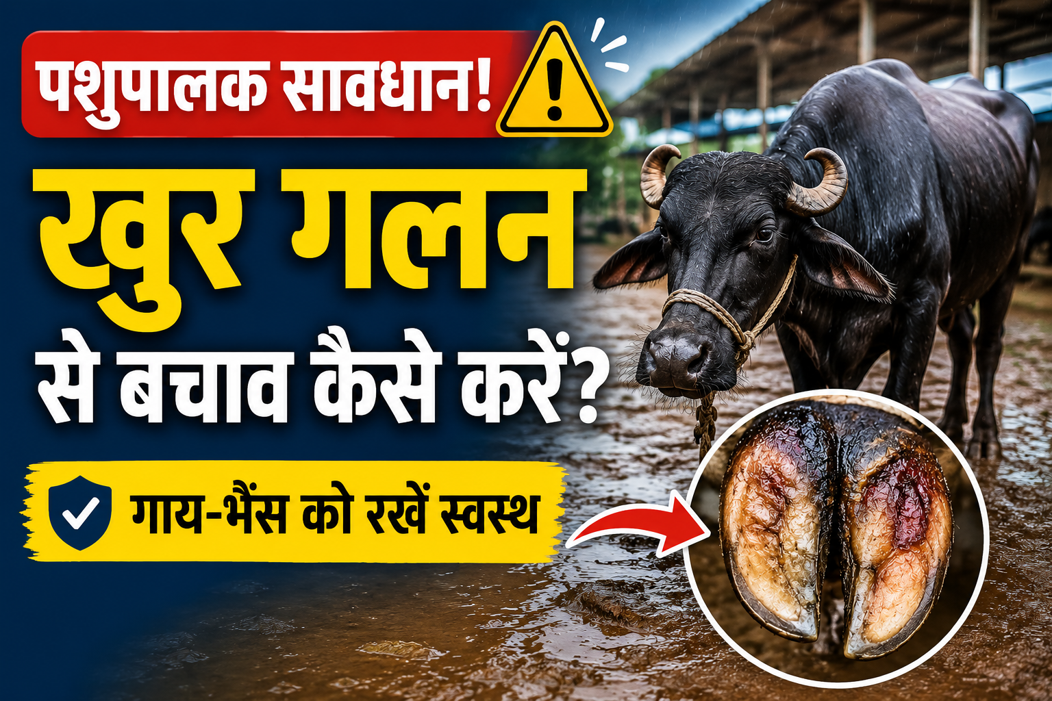 पशुपालक सावधान! जानें बरसात में गाय-भैंस को सुरक्षित रखने के आसान उपाय Khur Galan Se Bachav Kaise Kare